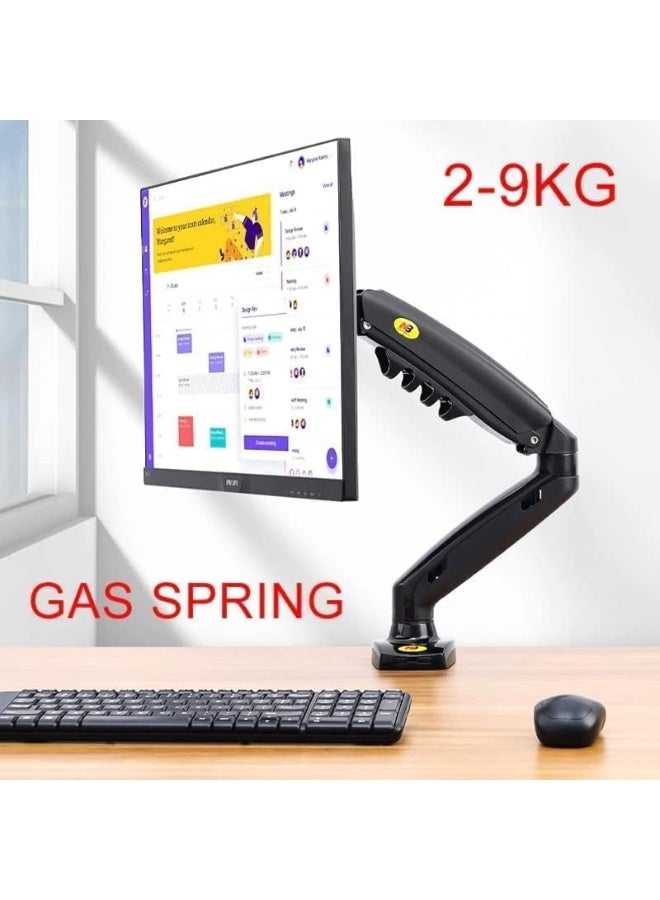 northbayou Full Motion Gas Strut Monitor Arm Desk Mount for 17–30 Inch Screens, Swivel Tilt Adjustable, Supports 2–9kg - Image 4